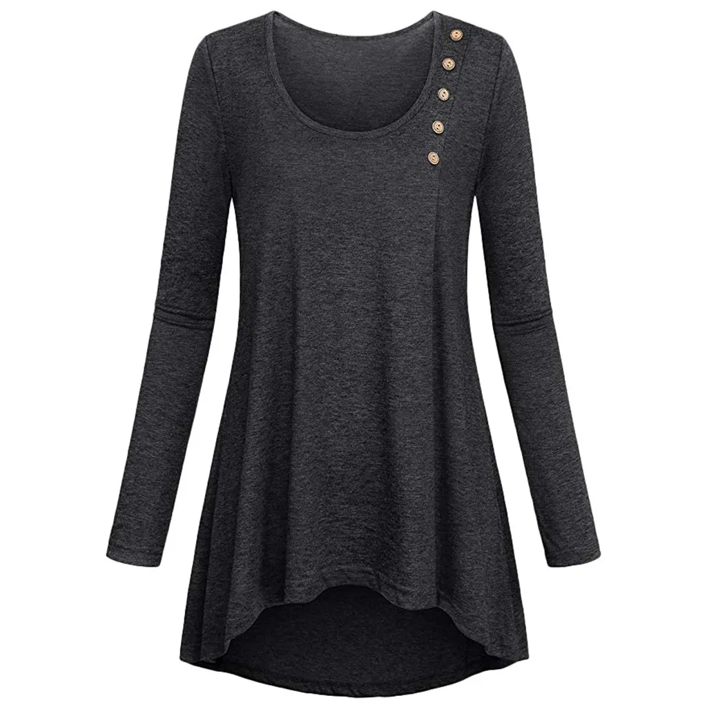 feitong High Quality T Shirt Women Casual Basic Shirts Loose Fit Long Sleeve High Low Hem Tunic Tops Tshirt Women Plus Size XXL 
feitong High Quality T Shirt Women Casual Basic Shirts Loose Fit Long Sleeve High Low Hem Tunic Tops Tshirt Women Plus Size XXL