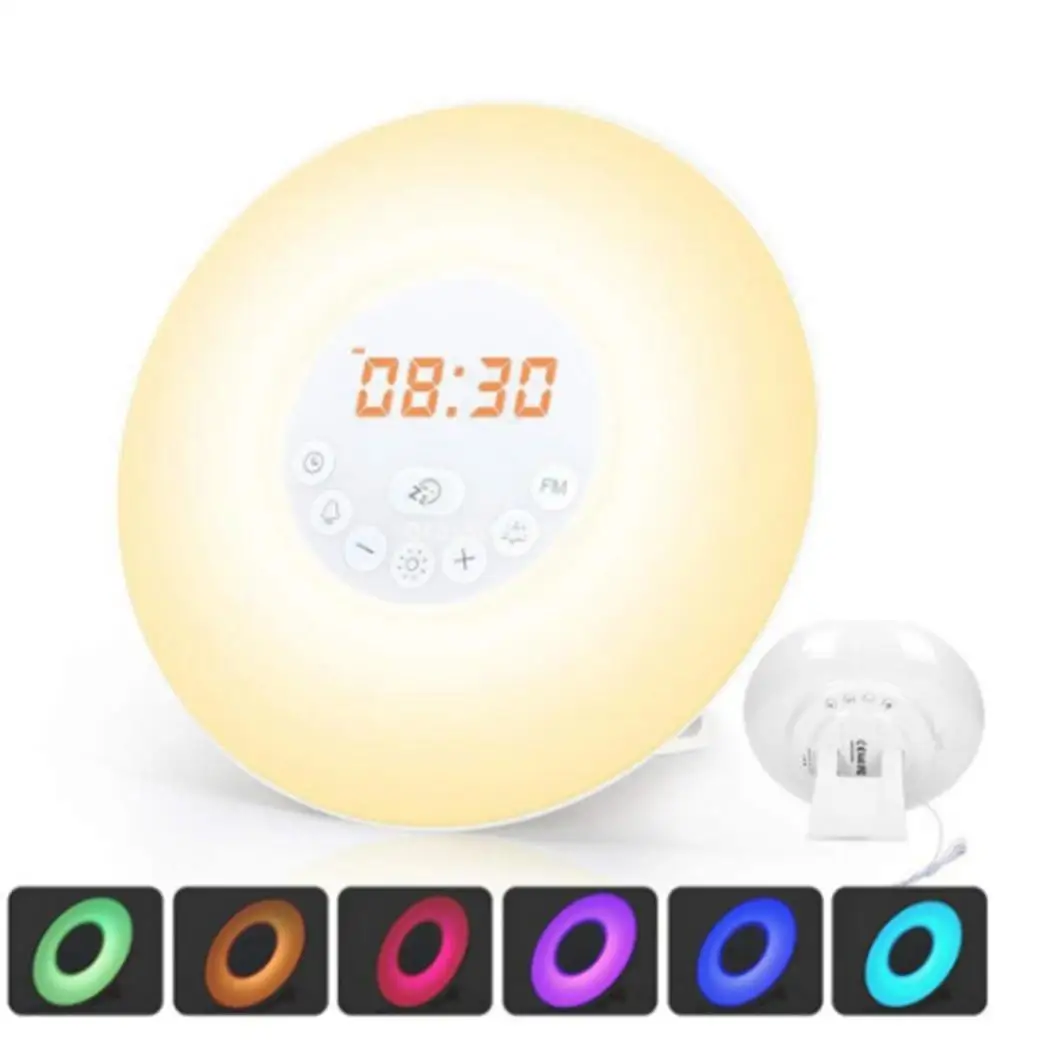 Touch Control Digital Alarm Clock Sunrise Simulation LED Wake Up Lights With FM Radio Snooze Alarm Clock EU US UK AU Plug
Touch Control Digital Alarm Clock Sunrise Simulation LED Wake Up Lights With FM Radio Snooze Alarm Clock EU US UK AU Plug