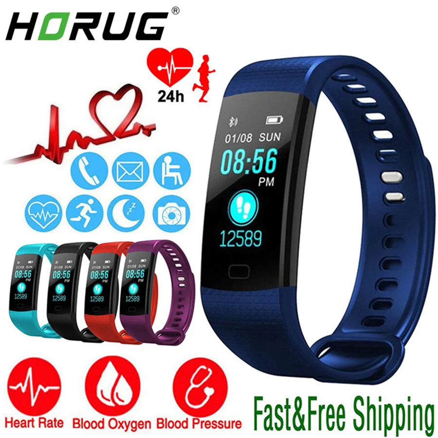 HORUG Smart Watch Sports Fitness Activity Heart Rate Tracker Pedometer Blood Pressure Waterproof Band Wristband For IOS Android
HORUG Smart Watch Sports Fitness Activity Heart Rate Tracker Pedometer Blood Pressure Waterproof Band Wristband For IOS Android