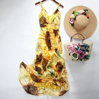 Summer Womens Silk Dresses New Arrival 2017 Boho Fashion Strapless Floral Print Sexy Beach Dress Long Maxi Dress
Summer Womens Silk Dresses New Arrival 2017 Boho Fashion Strapless Floral Print Sexy Beach Dress Long Maxi Dress