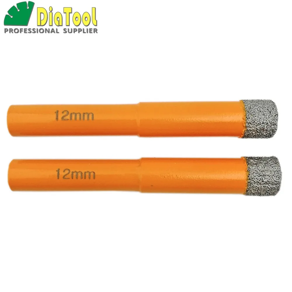 Diatool 2 шт. Dia12mm ВАКУУМНОЙ ПАЙКИ DIAMOND бурения коронки для камня или плитка, профессионального качества, сверла
Diatool 2 шт. Dia12mm ВАКУУМНОЙ ПАЙКИ DIAMOND бурения коронки для камня или плитка, профессионального качества, сверла