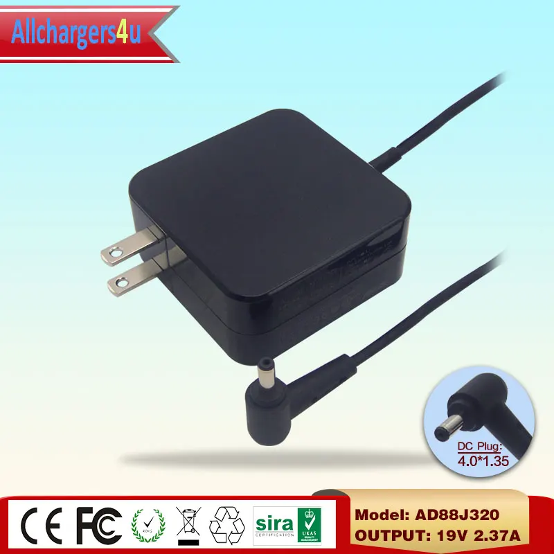 Original 19V 2.37A 4.0*1.35mm 45W Laptop AC Adapter for ASUS UX21A UX31A UX32A AD883J20 ADP-45AW B US plug
Original 19V 2.37A 4.0*1.35mm 45W Laptop AC Adapter for ASUS UX21A UX31A UX32A AD883J20 ADP-45AW B US plug