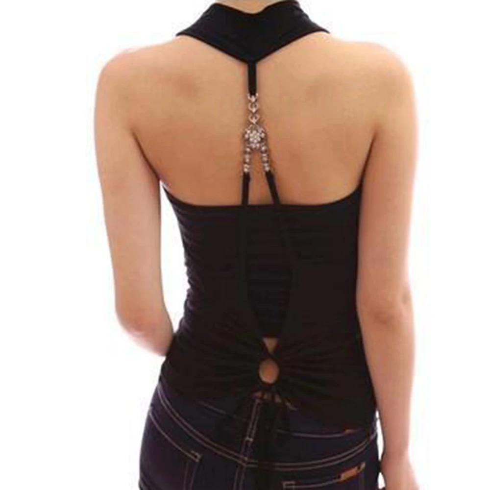 Fashion Women's Sexy Open Back Backless Tops Sleeveless T-shirt Black Casual Shirt New Sexy Summer Women Casual T-shirt
Fashion Women's Sexy Open Back Backless Tops Sleeveless T-shirt Black Casual Shirt New Sexy Summer Women Casual T-shirt