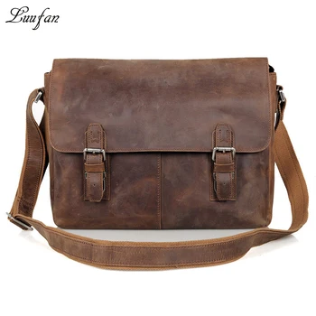 Men's Vintage genuine leather shoulder bag fit 14" Laptop genuine leather messenger bag real leather crossbody bag school bag
Men's Vintage genuine leather shoulder bag fit 14" Laptop genuine leather messenger bag real leather crossbody bag school bag