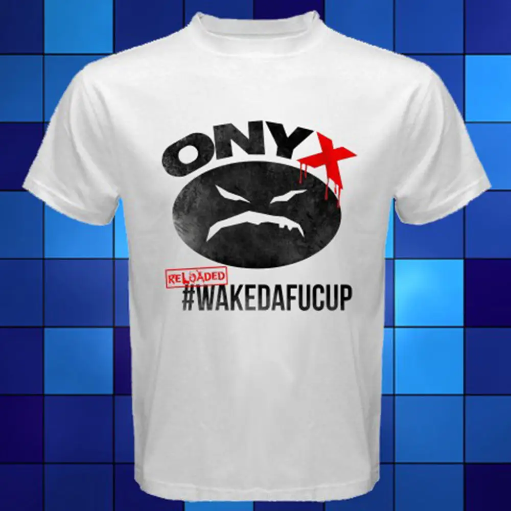 Onyx wakedafuup Мужская футболка хип хоп музыка белая размер лето модная высокое
