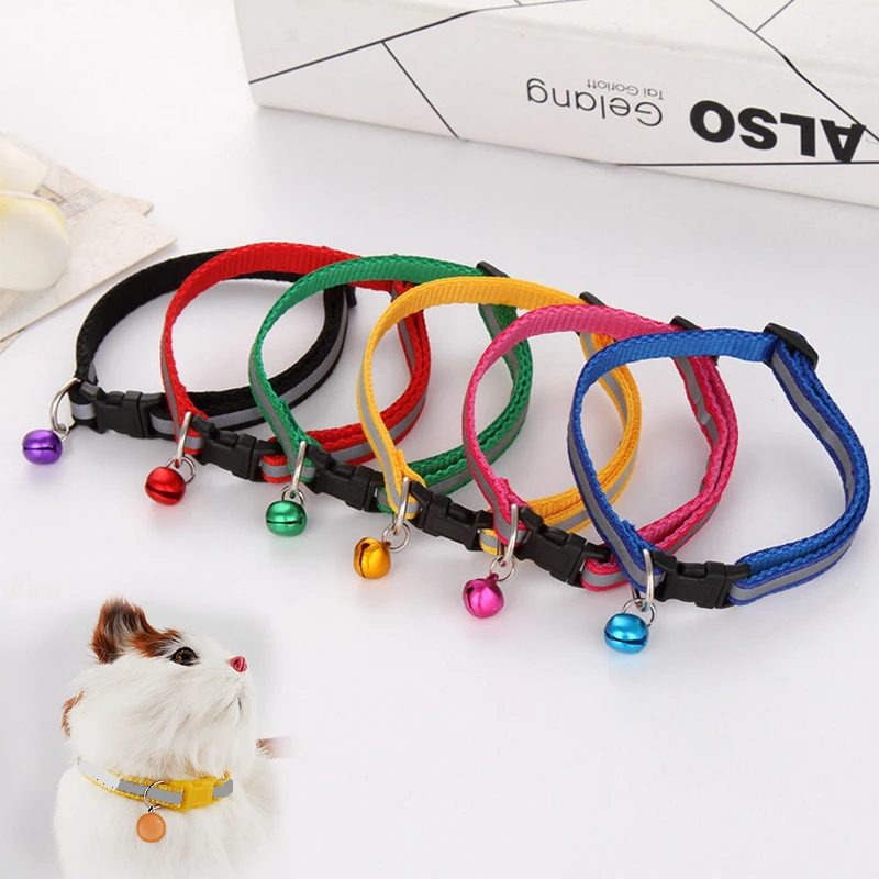 Hot Cute Dog Pet Glossy Reflective Collar Safety Buckle Bell Strap 6 Colors Adjustable strap
Hot Cute Dog Pet Glossy Reflective Collar Safety Buckle Bell Strap 6 Colors Adjustable strap