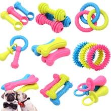 Pet-Toys Puppy Rubber-Resistance Chew Dogs Teeth-Cleaning 1PCS for Small Bite Cats