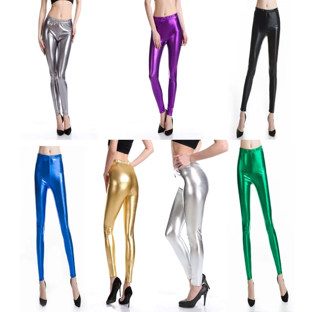 Women Faux Leather Leggings Wet Look Metallic Legging Pants Trousers Stretch Megging Adult Elastic Waist Skinny Leggings
Women Faux Leather Leggings Wet Look Metallic Legging Pants Trousers Stretch Megging Adult Elastic Waist Skinny Leggings
