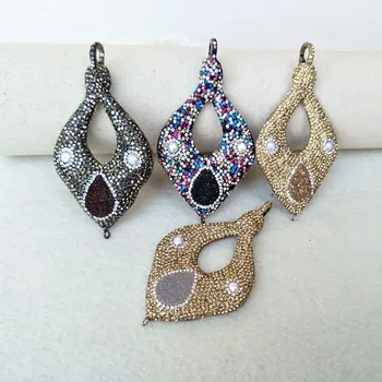 4Pcs Natural crystal druse Pendants Pave Rhinestone Bead connector geode Charms For Making Necklaces Jewelry findings CT273
4Pcs Natural crystal druse Pendants Pave Rhinestone Bead connector geode Charms For Making Necklaces Jewelry findings CT273