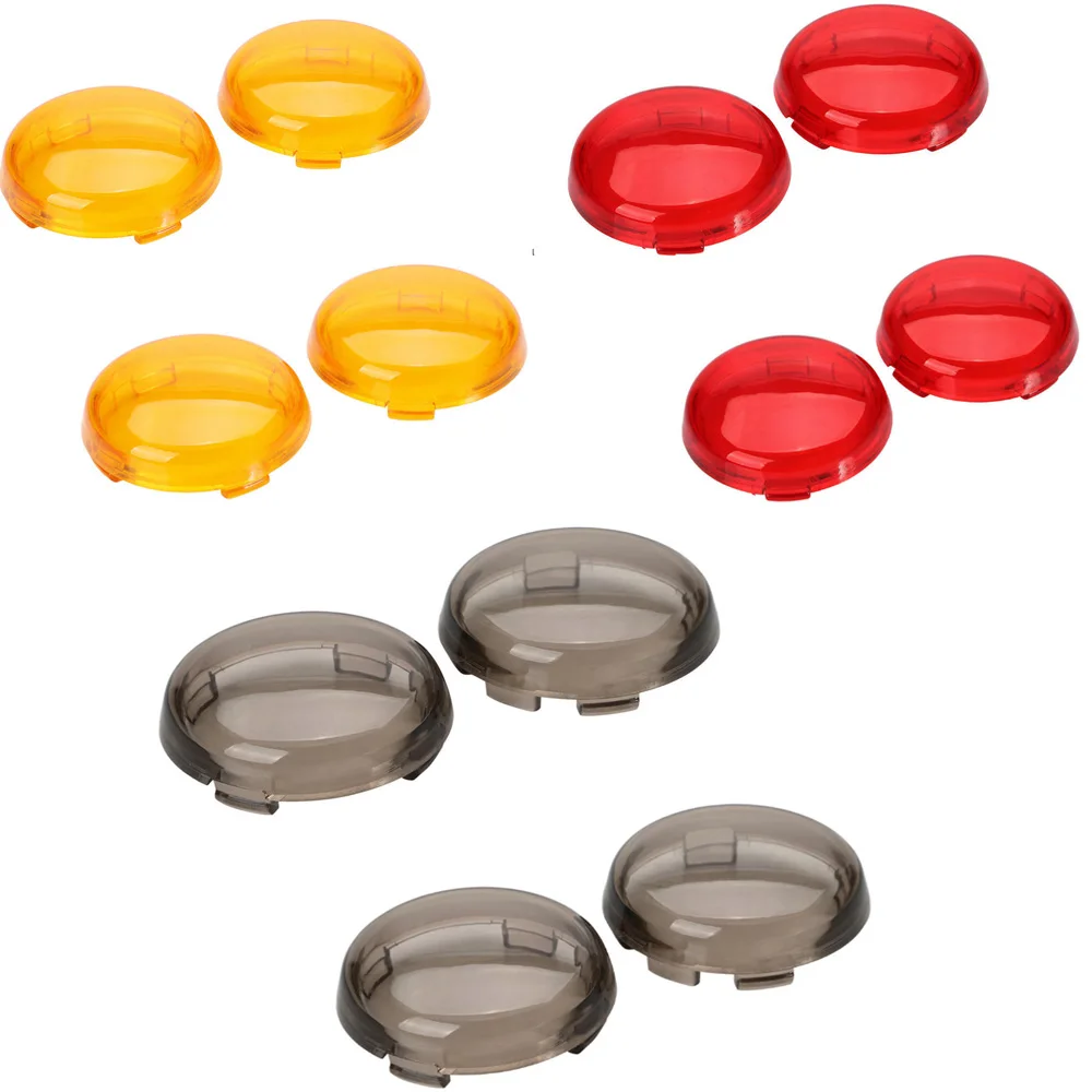 

4PCS Turn Signal Light Indicator Lens Cover For Harley Dyna Softail Sportster 1200 883 XL Fatboy Electra Heritage Road King