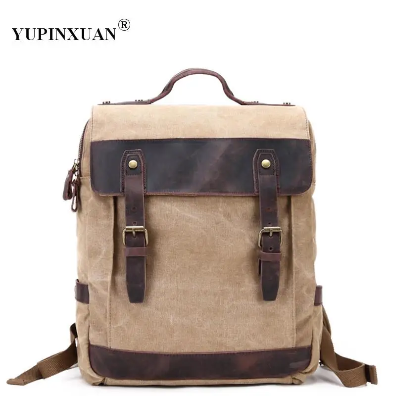 YUPINXUAN Europe Mens Waterproof Canvas Backpacks 5 Color Options Canvas+ Cow Leather Back Packs Retro Daypacks Mochilas Chile
YUPINXUAN Europe Mens Waterproof Canvas Backpacks 5 Color Options Canvas+ Cow Leather Back Packs Retro Daypacks Mochilas Chile