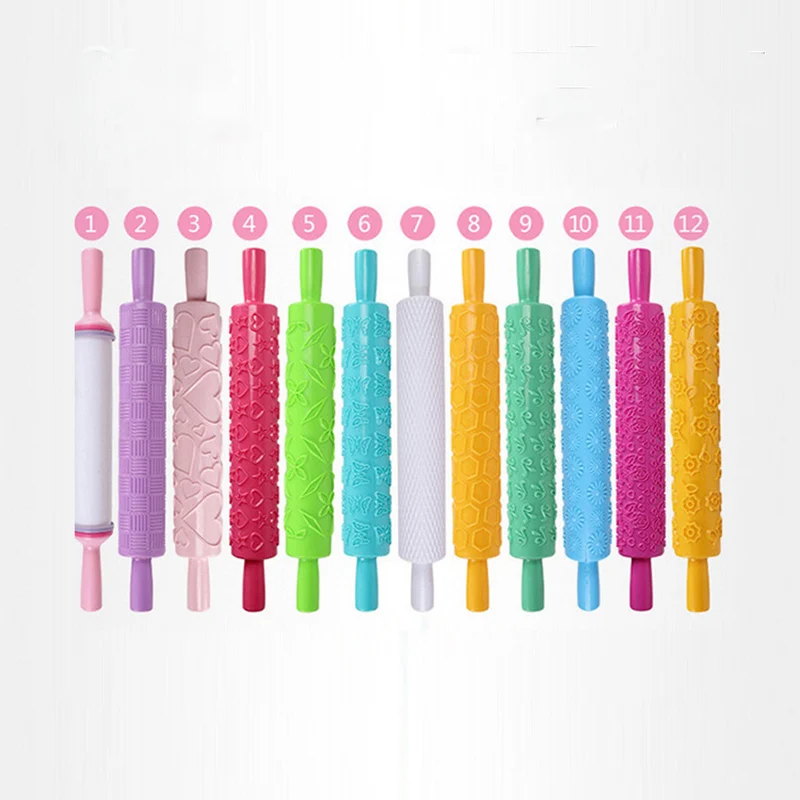 Colorful rolling pin with pattern plastic embossed rolling pin with baking mat bakeware engraved pastry roll for rolling dough
Colorful rolling pin with pattern plastic embossed rolling pin with baking mat bakeware engraved pastry roll for rolling dough