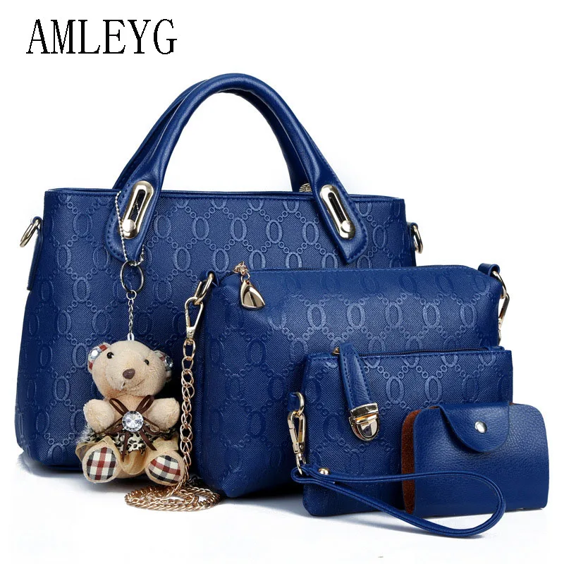AMLETG ladies bag handbag female brand 2018 ladies and women Messenger bag handbag 4 piece set PU leather composite bag
AMLETG ladies bag handbag female brand 2018 ladies and women Messenger bag handbag 4 piece set PU leather composite bag