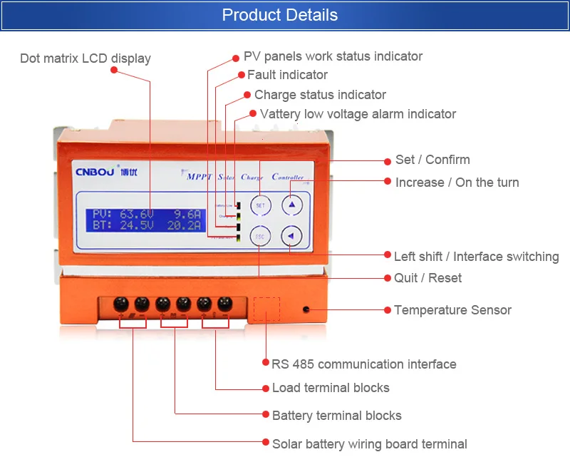 40 mppt solar charge contoller