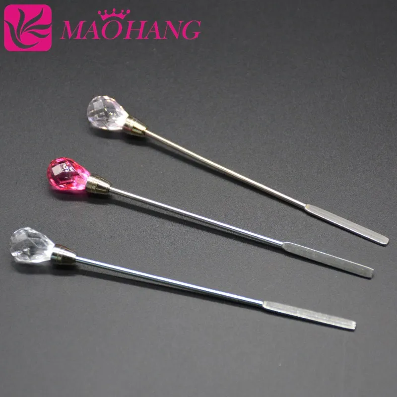 

Free Shipping New Arrival 10pcs/lot Nail Art Stirring Rod Tool Gem Decorated Stirrer For Gel Nail Paint