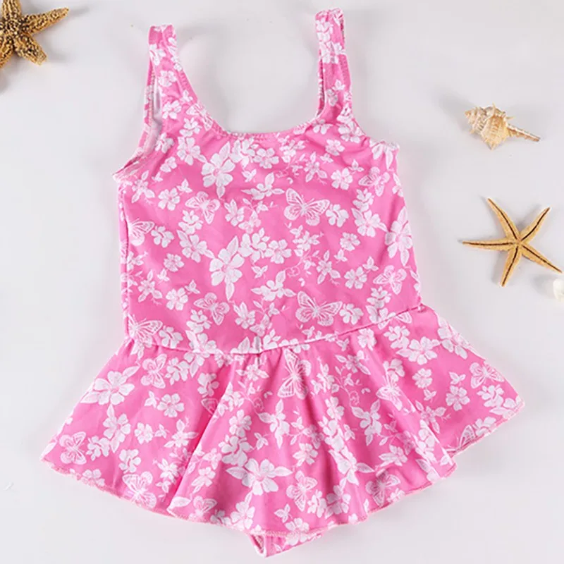 

Girls Swimwear 1~9Years Kids Beach Wear Lovely Swimming Suits Bikini One Piece Swimsuit Floral Print Swimwear random color