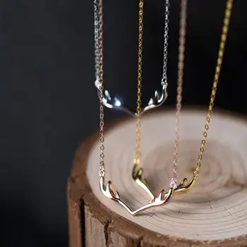 Amaiyllis S925 Sterling Silver Antler Clavicle Necklaces Pendants Gold Silver Color For Women Girls Valentine's Day Jewelry
Amaiyllis S925 Sterling Silver Antler Clavicle Necklaces Pendants Gold Silver Color For Women Girls Valentine's Day Jewelry