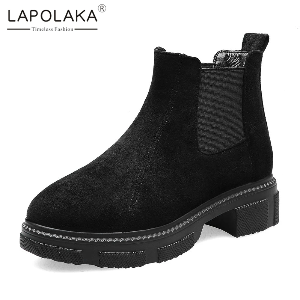 Lapolaka Brand New Fashion Ladies Chunky Heels Slip On Women Shoes Woman Casual Party Ol Autumn Winter Ankle Boots Female
Lapolaka Brand New Fashion Ladies Chunky Heels Slip On Women Shoes Woman Casual Party Ol Autumn Winter Ankle Boots Female