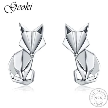 Geoki 925 Sterling Silver Cute Geometric Fox Shaped Stud Earrings S925 Original Animal Engraved Earrings Women Luxury Jewelry
Geoki 925 Sterling Silver Cute Geometric Fox Shaped Stud Earrings S925 Original Animal Engraved Earrings Women Luxury Jewelry