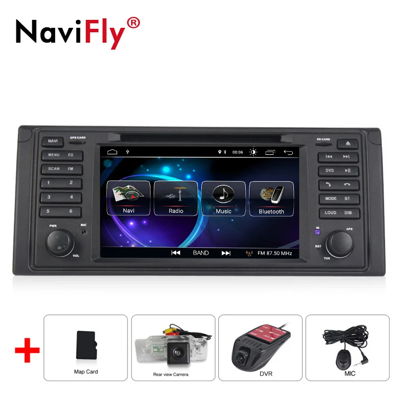 NaviFly Android 8.1 autoradio dvd multimedie player for BMW 5 series E39 X5 E53 with gps system CANBUS WIFI BT Mirror link
NaviFly Android 8.1 autoradio dvd multimedie player for BMW 5 series E39 X5 E53 with gps system CANBUS WIFI BT Mirror link
