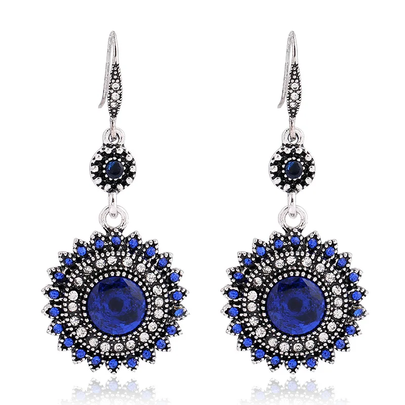 New Charming Ethnic Jewelry Bohemia Crystal Flower Long Pendant Vintage Statement Dangle Drop Earrings For Women Lady Gifts
New Charming Ethnic Jewelry Bohemia Crystal Flower Long Pendant Vintage Statement Dangle Drop Earrings For Women Lady Gifts