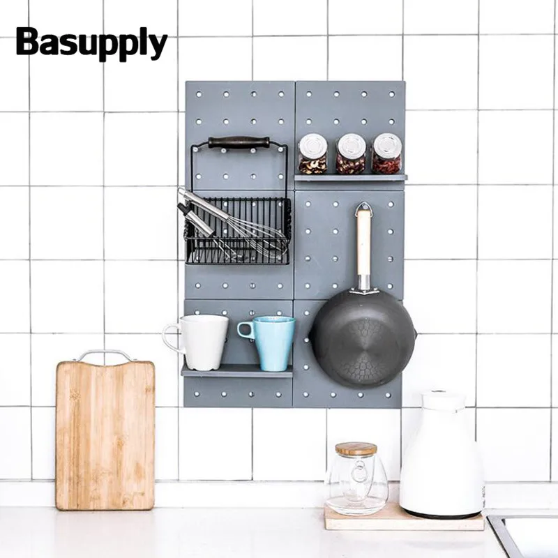 Basupply 1Pc DIY Self-adhesive Wall Shelf Plastic Hole Board Storage Rack Living Room Kitchen Holder Bedroom Wall Organizer
Basupply 1Pc DIY Self-adhesive Wall Shelf Plastic Hole Board Storage Rack Living Room Kitchen Holder Bedroom Wall Organizer