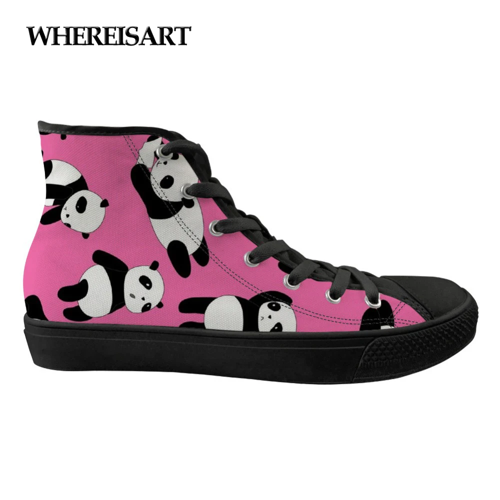 WHEREISART Sneakers Pink Flats Ladies Shoes Kawaii Animal Panda Pattern High Top Canvas Women's Spring Lace Up Shoes Zapatillas
WHEREISART Sneakers Pink Flats Ladies Shoes Kawaii Animal Panda Pattern High Top Canvas Women's Spring Lace Up Shoes Zapatillas