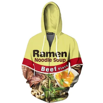 Men/Women 3D Zipper Hoodies Delicacy Noodle Beef 3D Printed Hooded Sweatshirt Casual Jacket Men Leisure Zipper Coat Plus Sizes
Men/Women 3D Zipper Hoodies Delicacy Noodle Beef 3D Printed Hooded Sweatshirt Casual Jacket Men Leisure Zipper Coat Plus Sizes