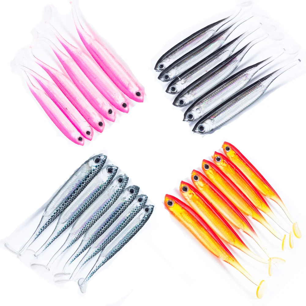 SEALURER Fishing Soft Lure 2.2g/75mm Worm Bait 24pcs Shad Artificial Bait T-Tail Soft Bass Lure 4 colors
SEALURER Fishing Soft Lure 2.2g/75mm Worm Bait 24pcs Shad Artificial Bait T-Tail Soft Bass Lure 4 colors