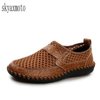 2017 Summer Breathable Mesh Shoes Mens Casual Shoes Genuine Leather Slip On Brand Fashion Summer Shoes Man Soft Comfortable
2017 Summer Breathable Mesh Shoes Mens Casual Shoes Genuine Leather Slip On Brand Fashion Summer Shoes Man Soft Comfortable