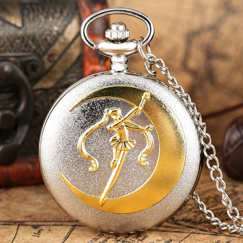 New Fashion Silver Grand Quartz Pocket Watch Luxury Golden Sailor Moon Necklace Pendant Chain Floral rattan Pocket Watch Gifts
New Fashion Silver Grand Quartz Pocket Watch Luxury Golden Sailor Moon Necklace Pendant Chain Floral rattan Pocket Watch Gifts