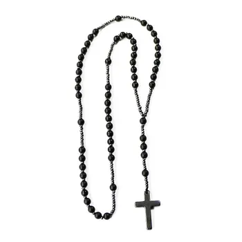 Hematite Cross Pendant 6mm Black Matte Beads Rosary Prayer Necklace 10 Ave Maria Men Necklace
Hematite Cross Pendant 6mm Black Matte Beads Rosary Prayer Necklace 10 Ave Maria Men Necklace