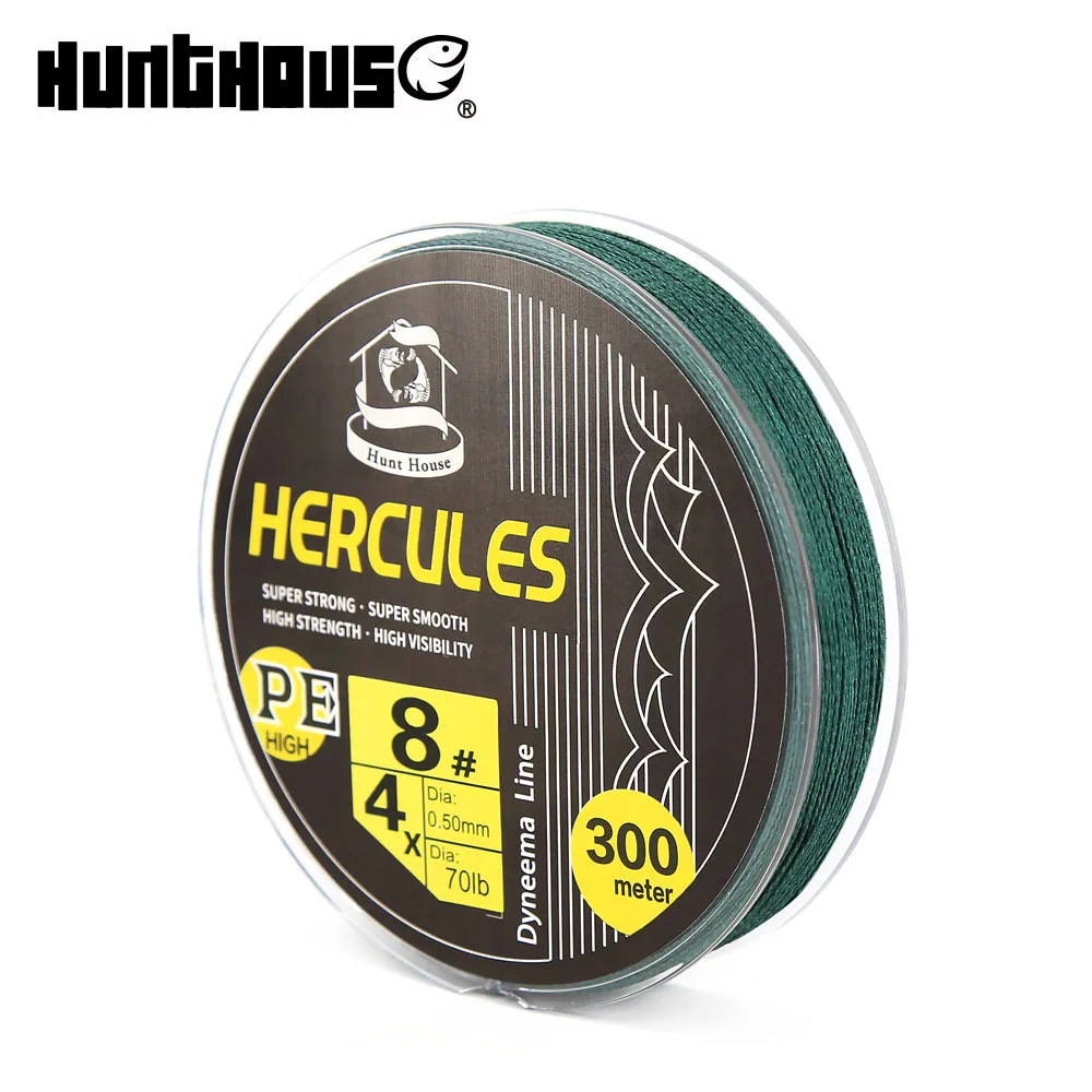 Hunthouse 300m PE braided line 4 braided fishing line for fishing bass with strong power
Hunthouse 300m PE braided line 4 braided fishing line for fishing bass with strong power