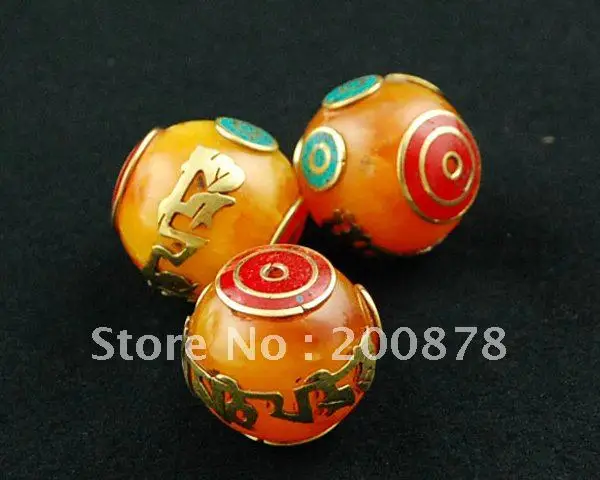 NBB408 Tibetan six words mantras amulets beads charm,Nepal brass inlaid resin loose beads,25mm,OM
NBB408 Tibetan six words mantras amulets beads charm,Nepal brass inlaid resin loose beads,25mm,OM