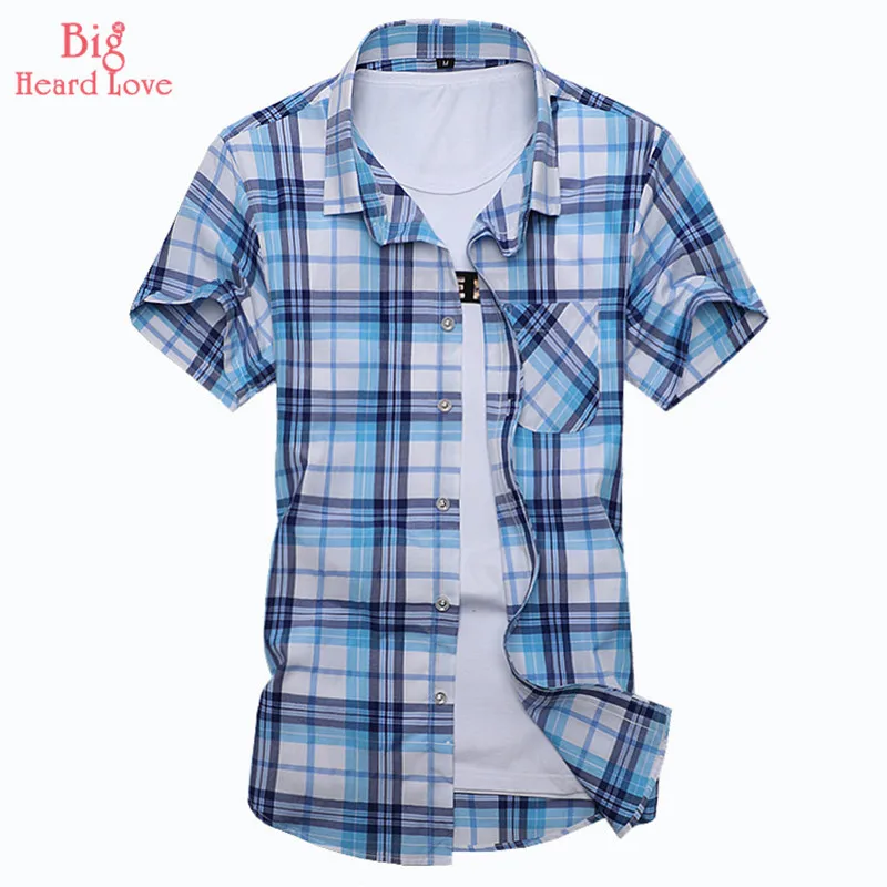 Plaid Mens Shirts With Short Sleeve Cotton Summer Casual Shirt Men Plus Size Lapel Slim Fit Comfortable NCX-143
Plaid Mens Shirts With Short Sleeve Cotton Summer Casual Shirt Men Plus Size Lapel Slim Fit Comfortable NCX-143