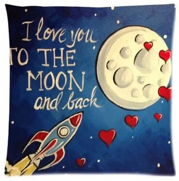 I Love You To The Moon And Back Rocket Send My Love to Iinda Pillow Sham Zippered Square Throw Pillowcase Cushion Case
I Love You To The Moon And Back Rocket Send My Love to Iinda Pillow Sham Zippered Square Throw Pillowcase Cushion Case