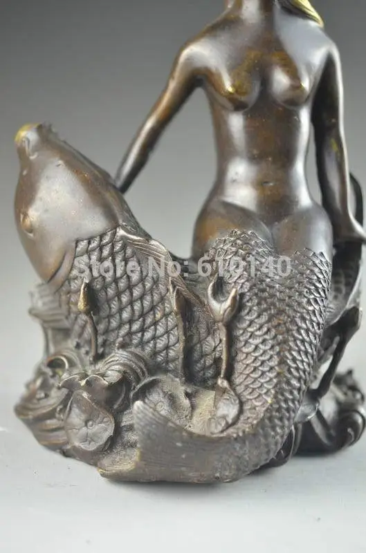 

Chinese bronze statue of type restoring ancient ways mermaid