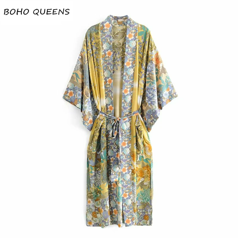 Vintage chic Women tiger Floral Print Sashes bohemian Kimono Ladies V Neck batwing Sleeves Boho Maxi dress
Vintage chic Women tiger Floral Print Sashes bohemian Kimono Ladies V Neck batwing Sleeves Boho Maxi dress