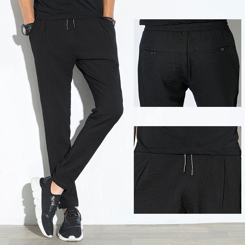 BINHIIRO Spring Men Casual Polyester Lightweight Pencil Pants Men Drawstring Elastic Pockets Comfortable Trousers Men Size 28-38
BINHIIRO Spring Men Casual Polyester Lightweight Pencil Pants Men Drawstring Elastic Pockets Comfortable Trousers Men Size 28-38