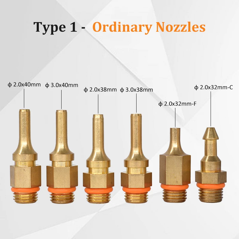 18 шт./компл. клеевой пистолет медный сопло маленький отверстие длинный короткий