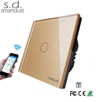 Smartdust EU Wifi Switch, 1 Gang Remote Control Tuya Smartlife APP Control Light Switch, Tempered Glass Touch Sensor Switch
Smartdust EU Wifi Switch, 1 Gang Remote Control Tuya Smartlife APP Control Light Switch, Tempered Glass Touch Sensor Switch