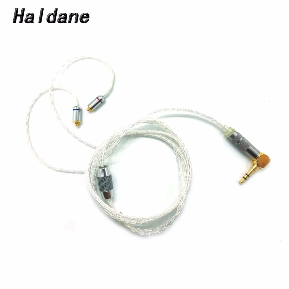 Free Shipping Haldane MMCX Cable for Shure SE215 SE315 SE535 SE846 Headphone Cables Cord 3.5mm Silver Plated Copper | Электроника