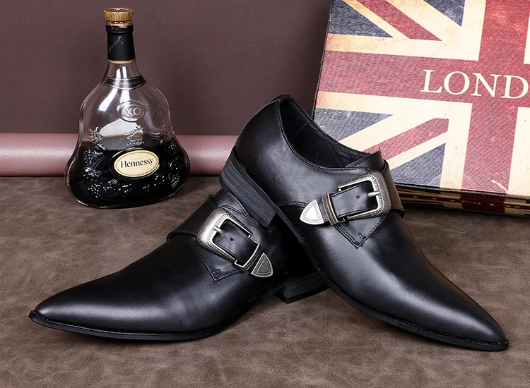 British Buckle Pointed Male Shoes Black Business Breathable Office Dress Shoes Casual Wedding Shoes
British Buckle Pointed Male Shoes Black Business Breathable Office Dress Shoes Casual Wedding Shoes