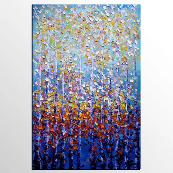 Oil Painting, Landscape Painting, Tree Painting, Large Wall Art, Canvas Art, Modern Art, Custom Painting, Large Wall Art, Abstract Painting
