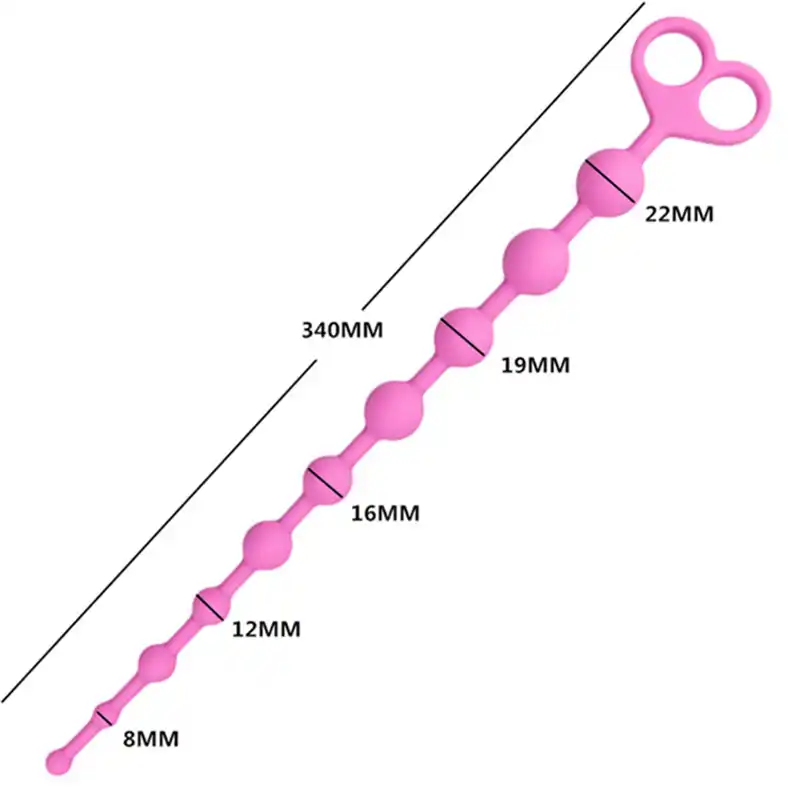 pink unisex 8 speed vibrating anal beads