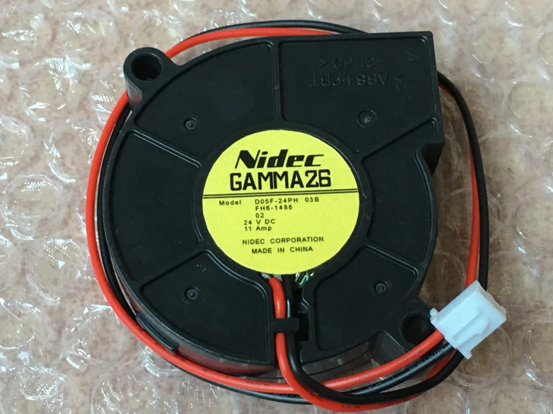Оригинальный Nidec GAMMA26 D05F 24PH 03B DC 24V 0.11A 2 линии Turbo вентилятор осевой