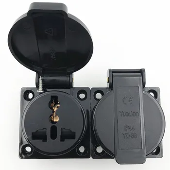 Black AU/US/EU industry safety outlet 10A 250V IP44 NF certification Austrian waterproof power cover connector socket
Black AU/US/EU industry safety outlet 10A 250V IP44 NF certification Austrian waterproof power cover connector socket