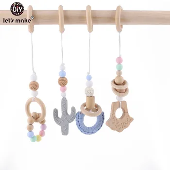 Let's Make 4PC Baby Teether Perle Silicone Crochet Beads Wood Ring Sensory Activity Teether Rattle DIY Crafts Teething Toys Gife
Let's Make 4PC Baby Teether Perle Silicone Crochet Beads Wood Ring Sensory Activity Teether Rattle DIY Crafts Teething Toys Gife