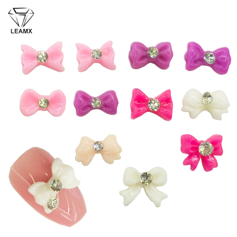 LEAMX 50pcs/bag 3D Resin Bow Decoration With Rhinestone Nail Art Jewelry Acrylic Bowknot Design Nail Art Decor Nails Charms L485
LEAMX 50pcs/bag 3D Resin Bow Decoration With Rhinestone Nail Art Jewelry Acrylic Bowknot Design Nail Art Decor Nails Charms L485