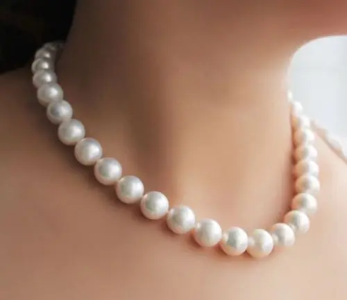 

FREE SHIPPING HOT sell new Style >>>> 10-11mm 18inch AAA Akoya Cultured Natural White Pearl Necklace Handmade